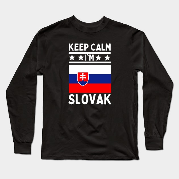 Keep Calm I'm Slovak Long Sleeve T-Shirt by footballomatic